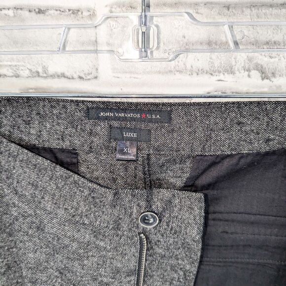 JOHN VARVATOS Luxe Collection Gray Trouser Pants wool blend elastic ankle sz XL - Picture 2 of 9